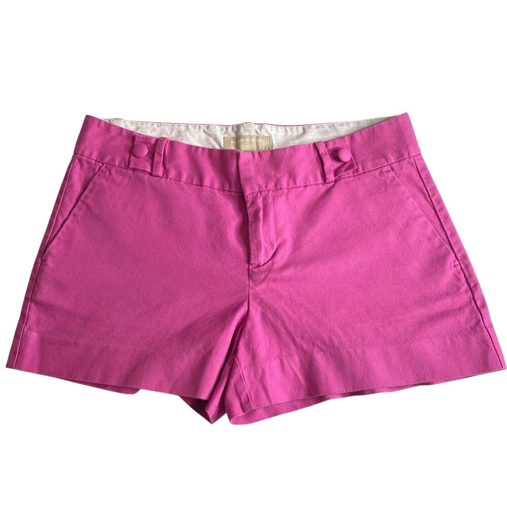 Banana Republic Ryan Fit Chino Shorts Womens  8 Pink Low Rise Preppy Festival